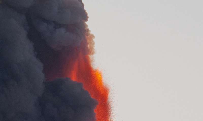 Sicilian village cleans up ash, stones from Mt Etna eruption