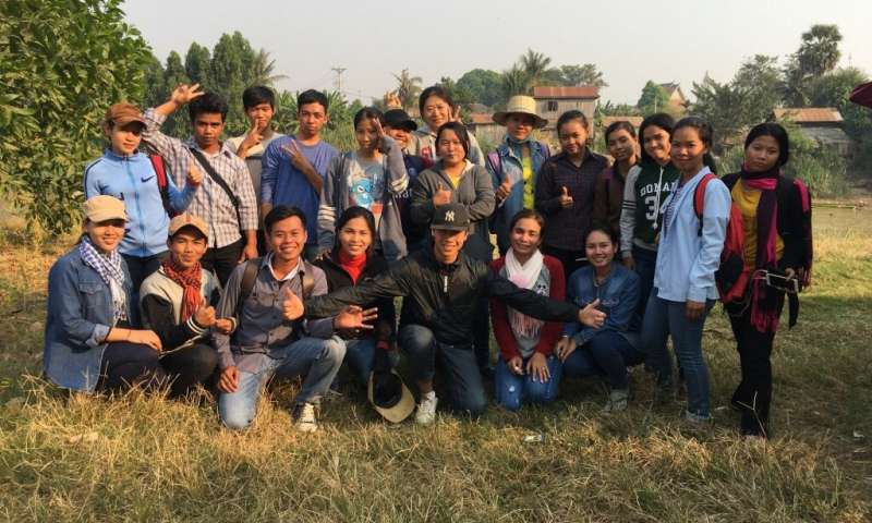 Junjian Zhang led the social network survey in the field and collected data from over 120 farmers. Credit: Junjian Zhang, University of Sydney Popular doesn't mean influential among Cambodian farmers