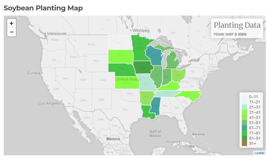 soybean planting map