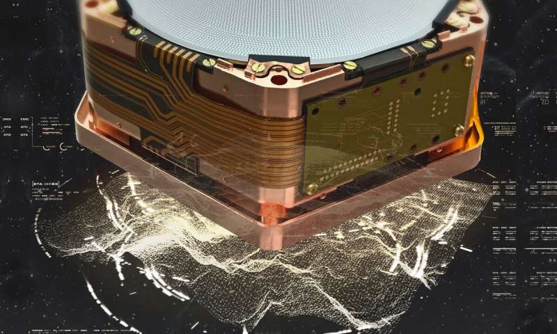 Natural radiation may interfere with both superconducting dark matter detectors (seen here) and superconducting qubits. Credit: Timothy Holland, PNNL Natural radiation can interfere with quantum computers