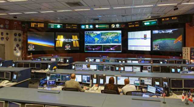 One of Johnson’s ISS operations control rooms.