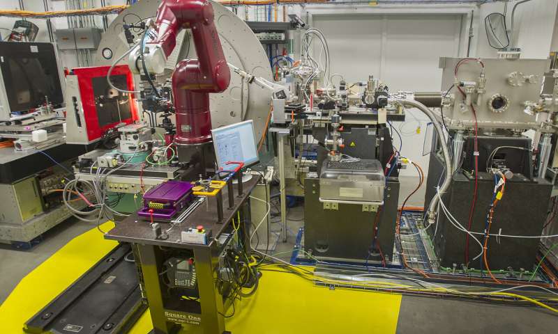 Jayan's research advanced, resulting in a custom-built microwave reactor that was integrated into the X-ray Powder Diffraction (XPD) beamline located at the US Department of Energy Brookhaven National Laboratory. Credit: US Department of Energy Brookhaven National Laboratory Microwaving new materials