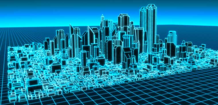 holographic city illustration (kmls/Shutterstock.com)
