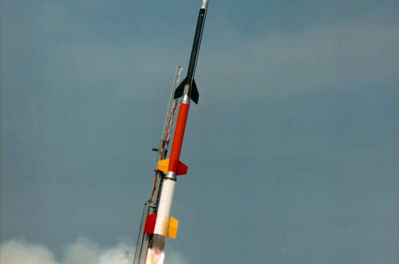 Black Brant XII. Credit: NASA’s Wallops Flight Facility NASA Wallops May 7 rocket launch exploring energy transport in space