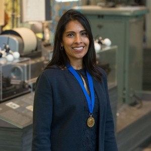 Biological engineer Sangeeta N. Bhatia, recipient of the Othmer Gold Medal, at the Science History Institute, Philadelphia, Pennsylvania, May 8, 2019, photo by Conrad Erb/Science History Institute