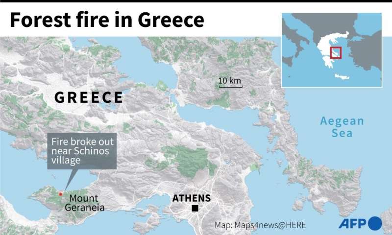 Forest fire in Greece