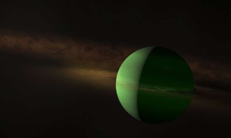 Planet AU Mic b is about the size of Neptune. Credit: NASA's Goddard Space Flight Center/Chris Smith (USRA) 'Infant' planet discovered by UH astronomers, Maunakea telescope