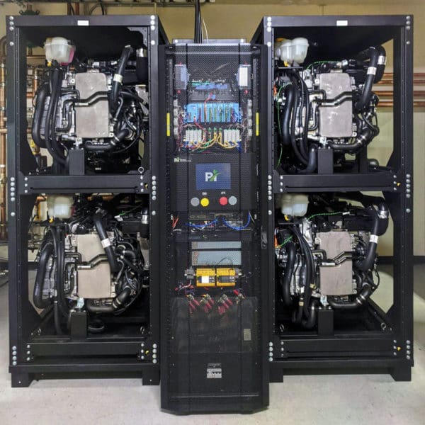 Microsoft's 250kW PEM fuel cell backup generator built by Power Innovations. Image courtesy of Power Innovations.