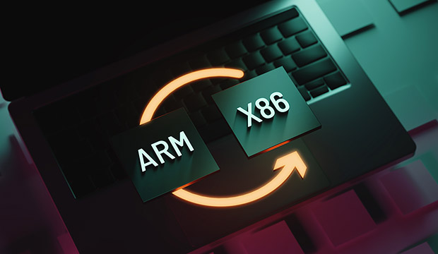 Competition for market share between ARM and x86