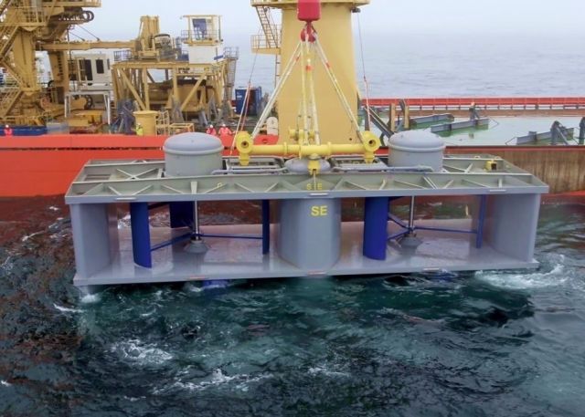 HydroQuest tidal turbine deployment