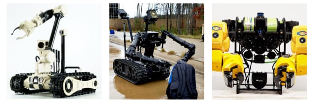 RE2 Robotic’s Single-Arm, Dual-Arm and Underwater-Arm robots. (Image courtesy of RE2).