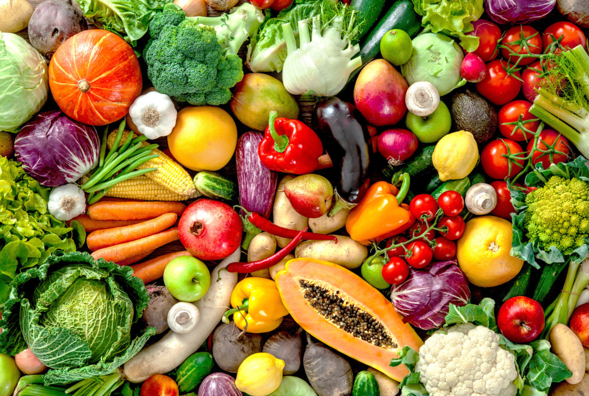 Image of fresh fruits and vegetables