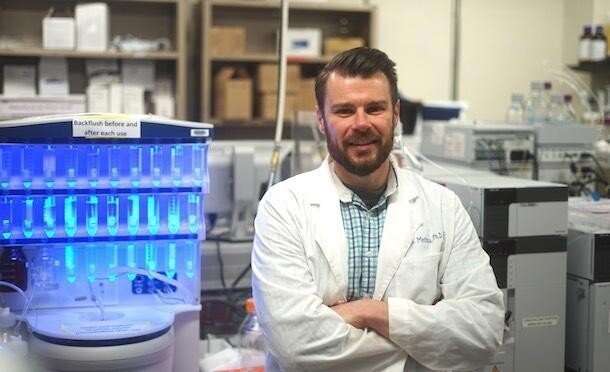 A research team led by Scott Medina, assistant professor of biomedical engineering at Penn State, has developed a small protein that can target a specific pathogen to attach to and destroy without harming good bacteria. Credit: The Medina Group/Penn State Fighting the good fight against bacteria