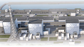 Illustration: the Fukushima power plant before the 2011 disaster.