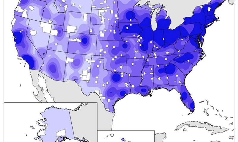 Map depicting density of informal learning institutions, with underserved counties highlighted in white. Credit: Short et al., 2020 Researchers advocate for equity in STEM access