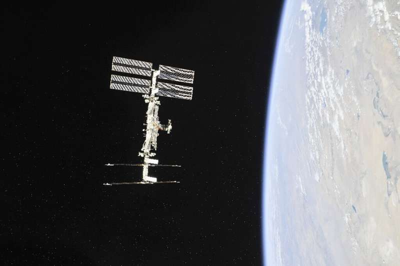 The International Space Station photographed in 2018 from a Soyuz spacecraft The International Space Station photographed in 2018 from a Soyuz spacecraft