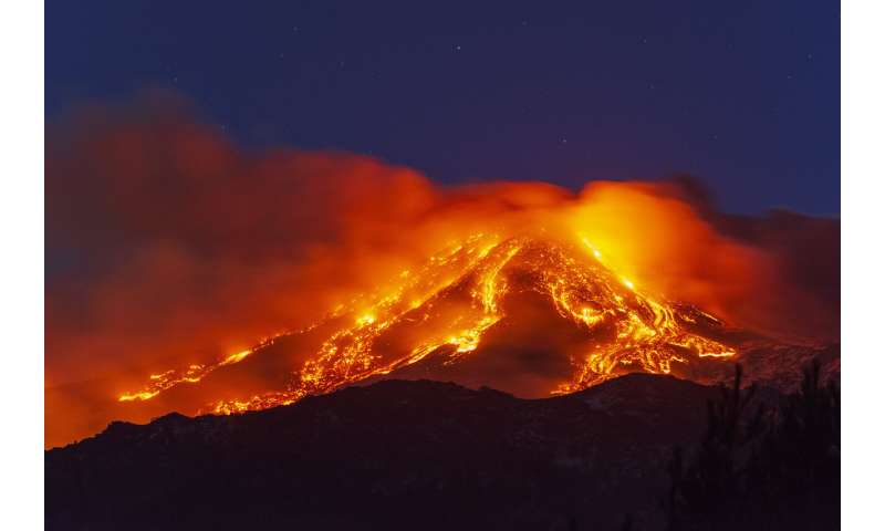 Sicilian village cleans up ash, stones from Mt Etna eruption