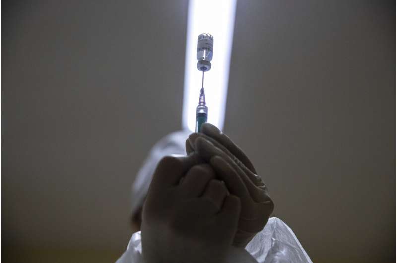 In this Wednesday, Dec. 30, 2020 file photo, a medical worker prepares a shot of Russia's Sputnik V coronavirus vaccine in Moscow, Russia. Russian scientists say the country's Sputnik V vaccine appears safe and effective against COVID-19, according to early results of an advanced study published on Tuesday Feb. 2, 2021, in a British medical journal. (AP Photo/Pavel Golovkin, File) Study: Russia's Sputnik V vaccine appears safe, effective